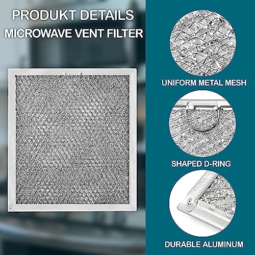 Omaeon Microwave Grease Filter WB6X486, 9" x 7 3/4" - Aluminum Replacement for GE WB06X0486 & WB06X10125 - Grease Filter 7.75" x 9" (2-Pack in Box) - Image 5