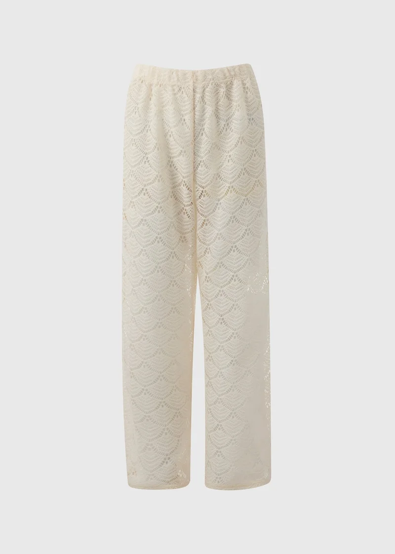 Matalan Cream Crochet Trousers