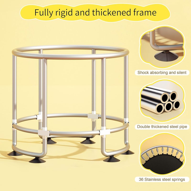 CYlively 5-in-1 Toddler Trampoline for Kids,60"" Trampoline for Toddlers,Upgrade Kids Trampoline Indoor Outdoor,500lbs Baby Child Large Small Trampoline with Safety Net - Image 4