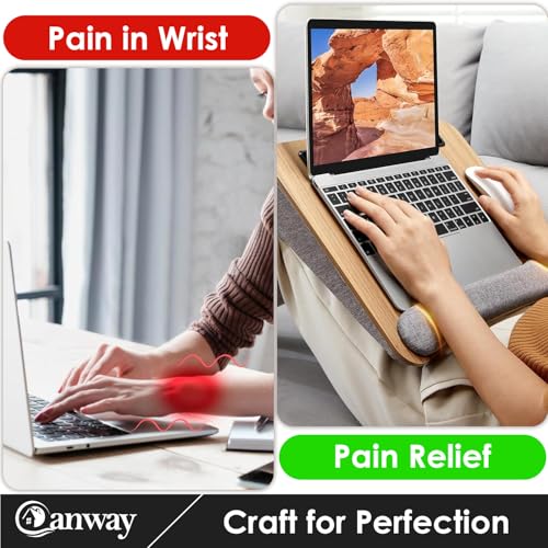 CANWAY Portable Laptop Desk with Anti-Slip Strip & Storage Function for Home Office Use as Computer Laptop Stand, Book Tablet,Fits up to 15.6 inch Laptop (Grey) - Image 5