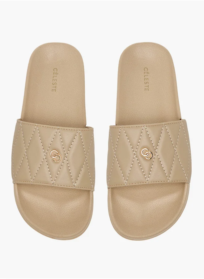Celeste Women's Quilted Slip-On Slides