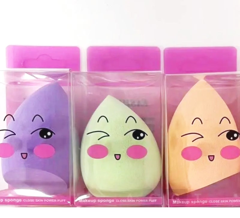 Makeup Blender  Sponge, Multi Colored3 Pieces