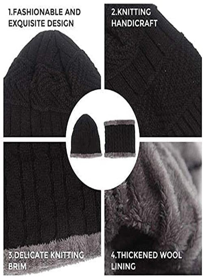 NAITH 2 Pairs Men's & Women's Snow Proof,Inside Fur, Warm Woolen Cap with Neck Muffler/Neck Warmer/Scarf for Winters - Free Size Unisex Beanie Cap with Neck Warmer (Blue,Grey, Wool) - Image 5