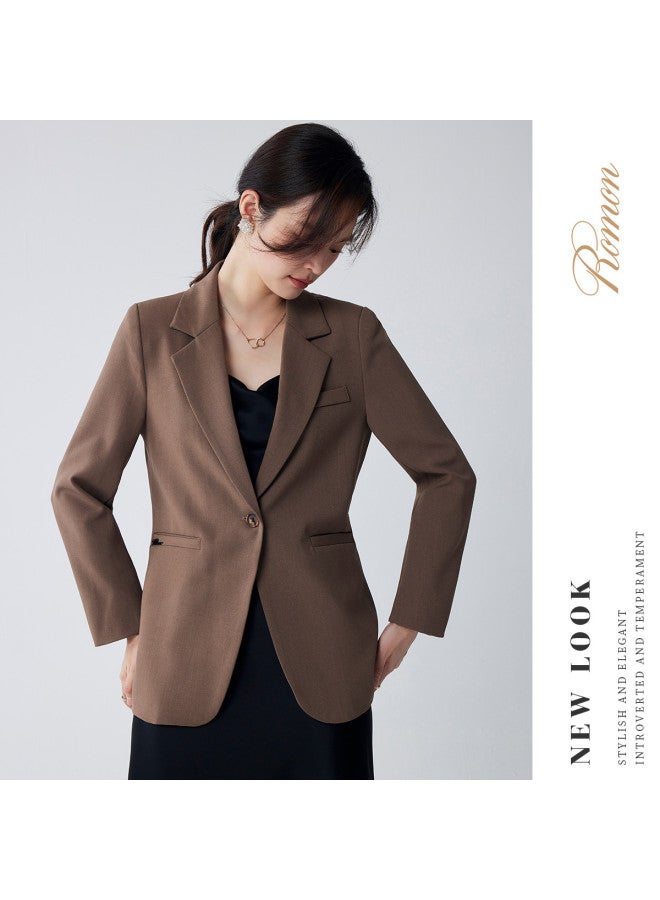 ROMON Autumn Women'S Blazer, Simple And Capable For Daily Workplace Wear, Structured And Stylish Women'S Suit Jacket - Image 3