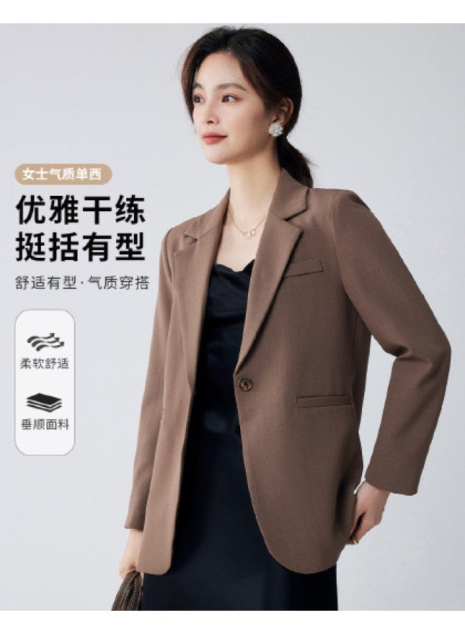 ROMON Autumn Women'S Blazer, Simple And Capable For Daily Workplace Wear, Structured And Stylish Women'S Suit Jacket - Image 1