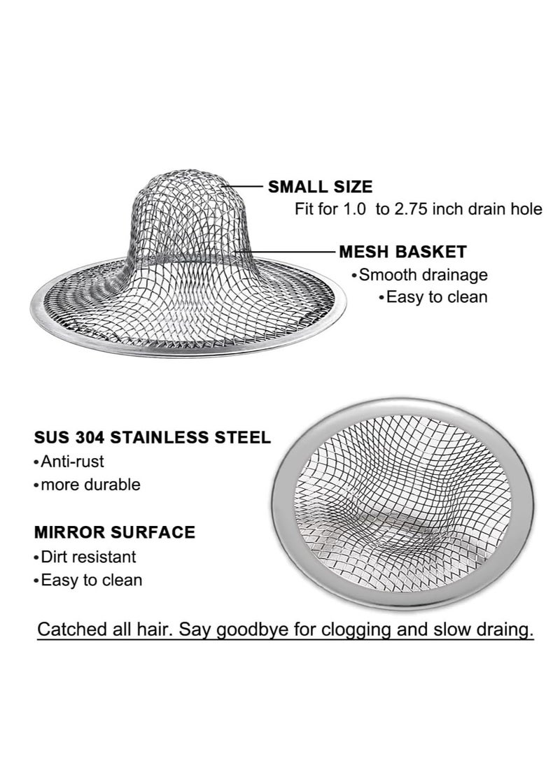 GUDOO 2 قطعة من مصفاة تصريف حوض الاستحمام - مصفاة شبكية لتصريف الدش مقاس 2.75 بوصة، غطاء تصريف لحوض الاستحمام من الفولاذ المقاوم للصدأ، مصفاة فلتر لسدادة حوض الحمام، مصفاة لأرضية حوض الغسيل. - Image 4