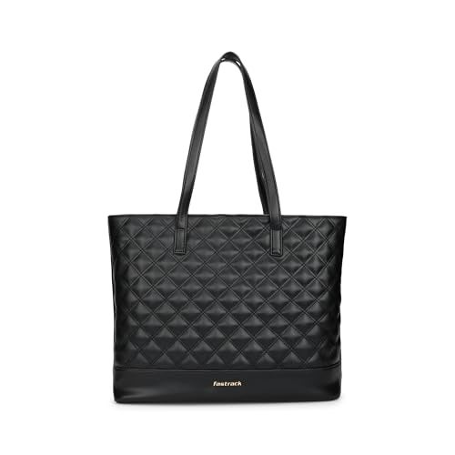 Fastrack Quilttote | Quilted Faux-Leather Laptop Tote For Women | 14-Inch Laptop Compatible Office & Casual Carry - Image 1