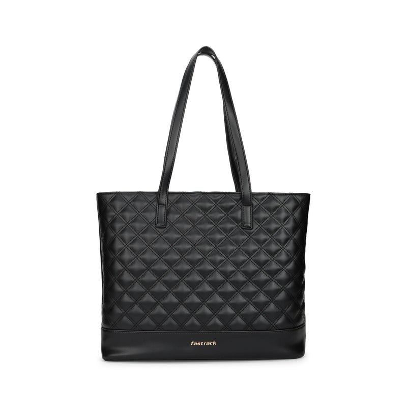 Fastrack Quilttote | Quilted Faux-Leather Laptop Tote For Women | 14-Inch Laptop Compatible Office & Casual Carry - Image 5
