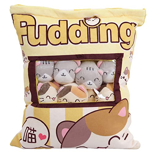 REFAHB Cute Plush Pillow Throw Pillow Removable Stuffed Animal Toys Creative Gifts for Girls Kitten - Image 1