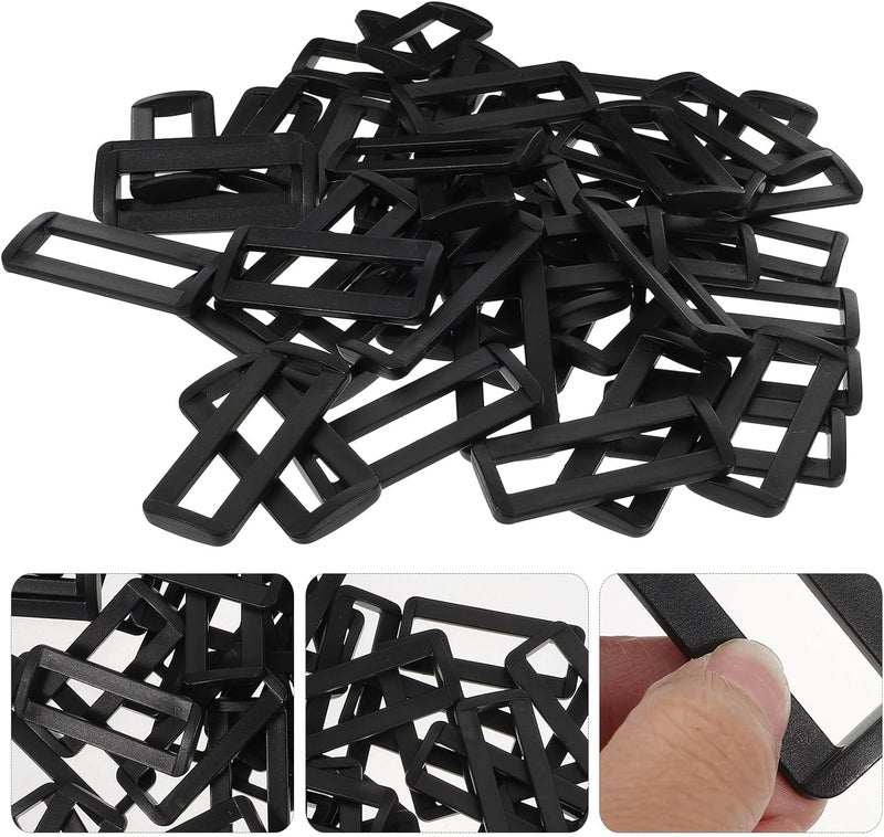 100Pcs Rectangular Webbing Buckles Adjustable Strap Connectors DIY Purse Accessories for Backpack and Bag Crafting - Image 2