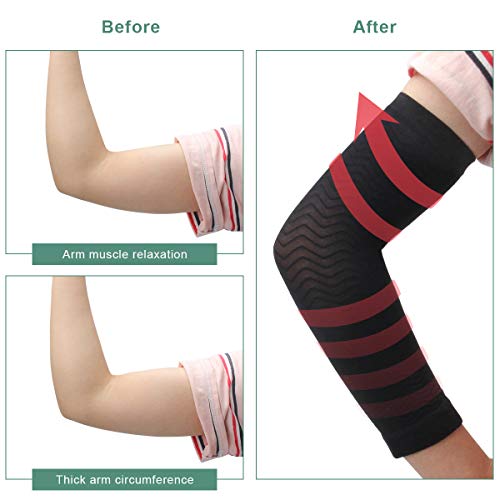 Ahier Adecco LLC AHIER 2 Pair Slimming Compression Arm Slimming Shaper Helps Lose Arm Fat Tone Arm Shaping Sleeves for Women - Image 3