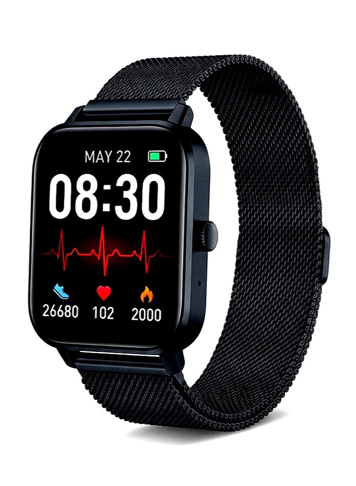 PEJE Budget Smartwatch Fitness Tracker | 1.83” HD Touch Display, Call & Message Alerts, IP68 Waterproof, 5–7 Days Battery, Heart Rate & SpO2 Monitor | Compatible with Android & iOS – Daily Use Smart Watch - Image 1