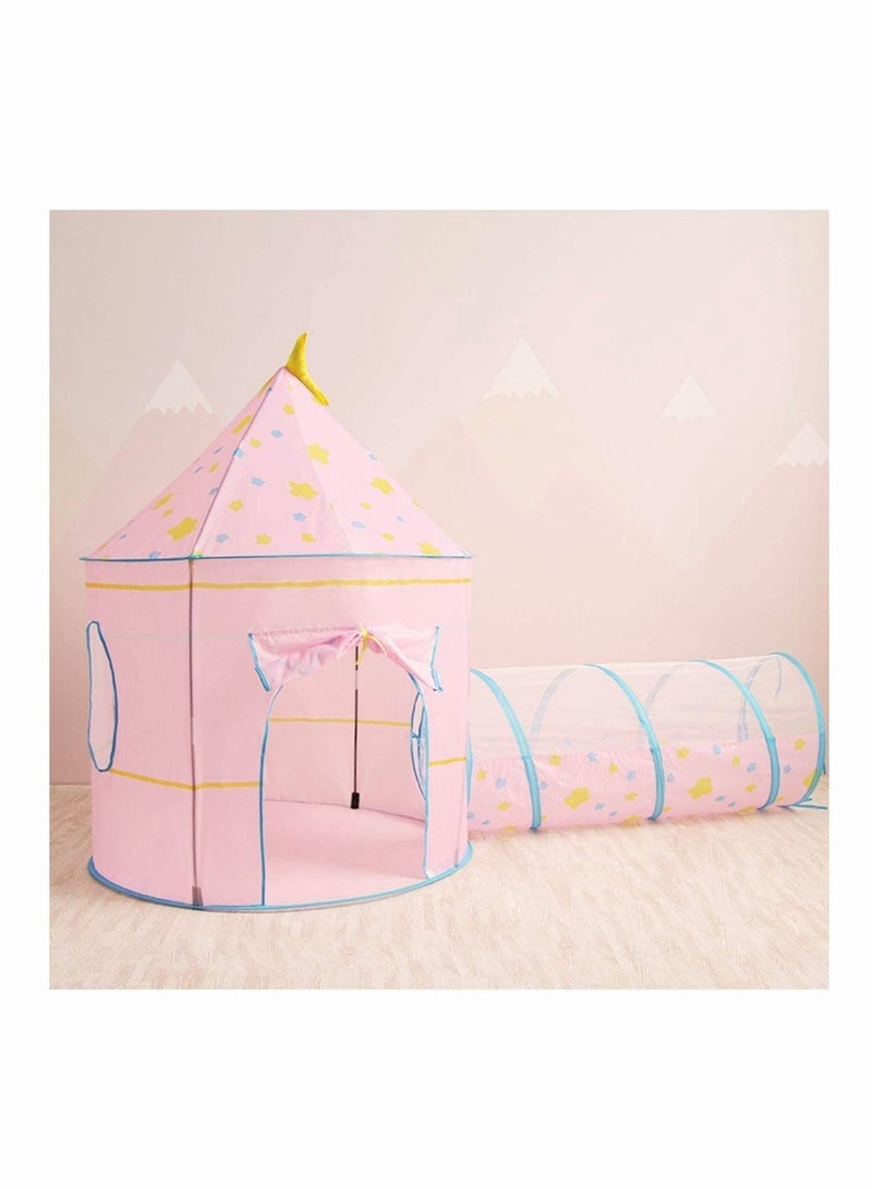 PYEBE High-Quality,Portable And Foldable,Princess Castle Tent for Girls Boys with LED Star Lights Gift for Children Toddlers Indoor and Outdoor Games Princess Tent - Image 4