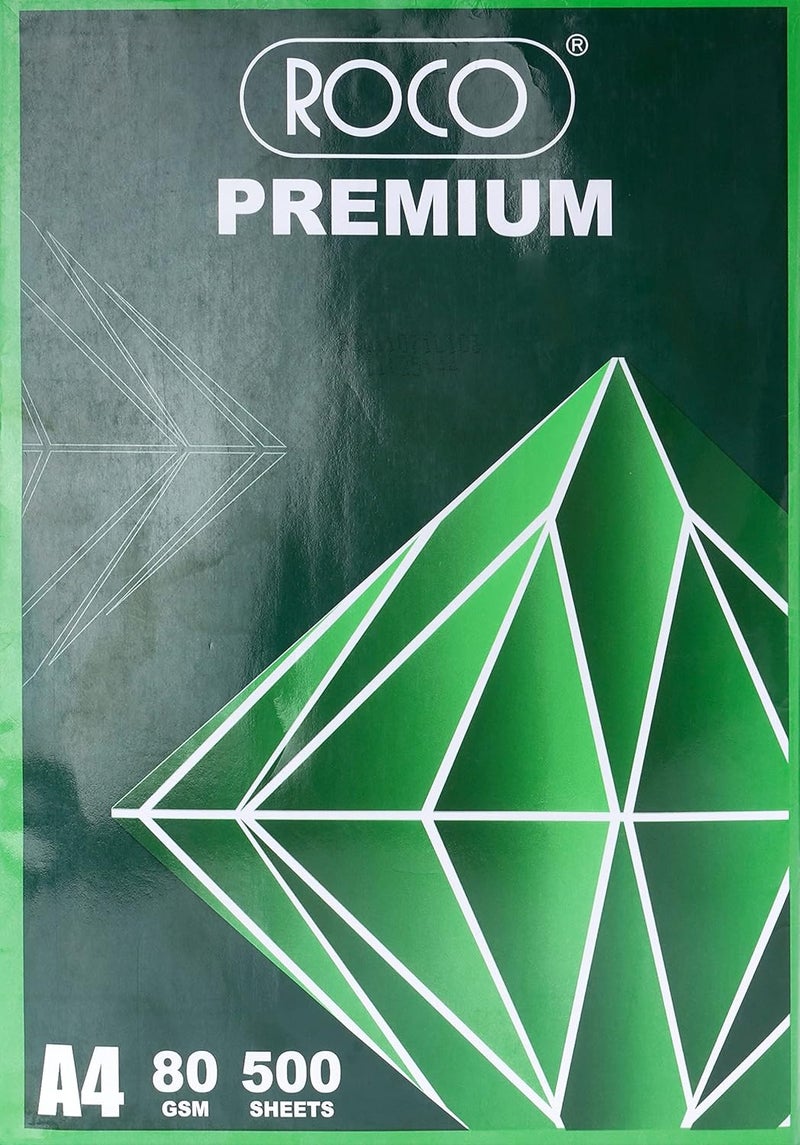 روكو ورق نسخ، A4، 80 جرام/م2، 500 ورقة، أبيض، 0375Rca4 - Image 1