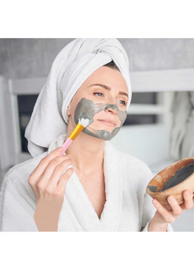 فرشاة سيليكون لقناع الوجه (قطعتان)، فرشاة سيليكون ناعمة لتوزيع قناع الطين، أداة تجميل لتوزيع قناع الوجه بدون شعر، مناسبة لكريم الجسم وزبدة الطين وقناع الطين، قناع يمكنكِ صنعه بنفسكِ - Image 4