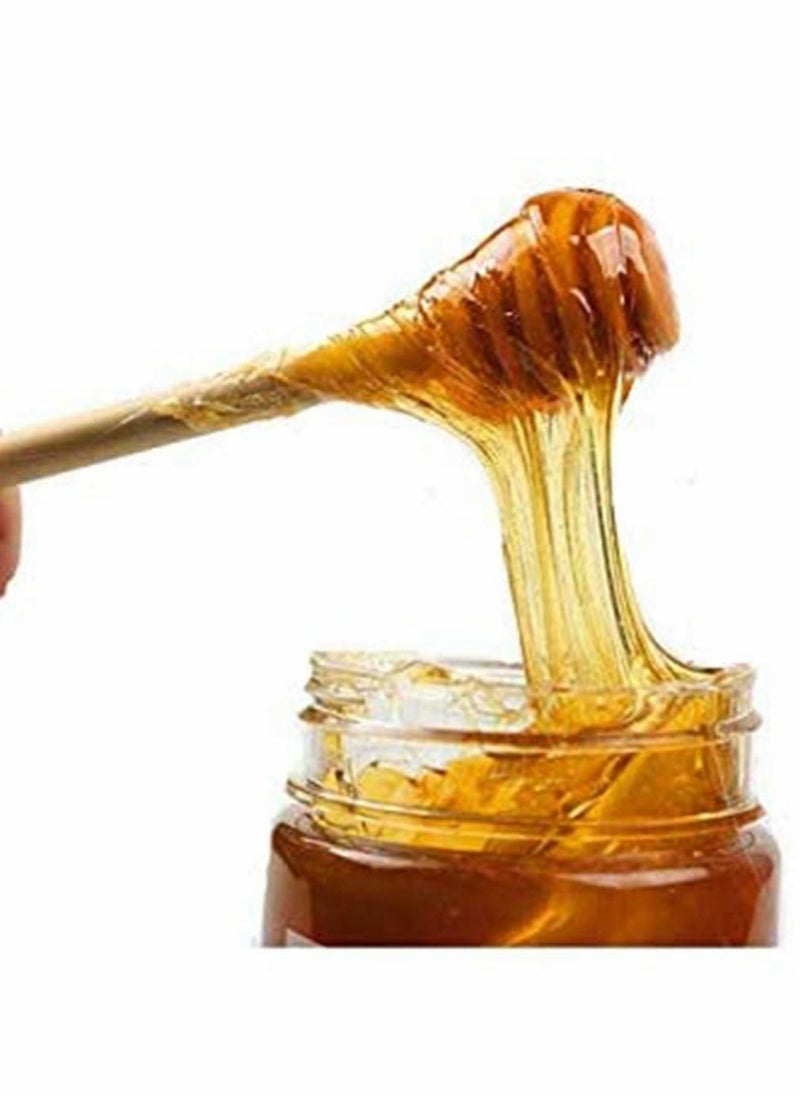 Generic - 6 Pack Mini Wooden Honey Dipper Sticks Mini Wood Honey Dipper Sticks Individually Wrapped Server for Honey Jar Dispense Drizzle Honey Wedding Party Favors - Image 1