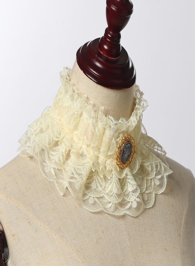 GRACEART Ruffled Detachable Collar Elizabethan Victorian Neck Ruff One Size - Image 5