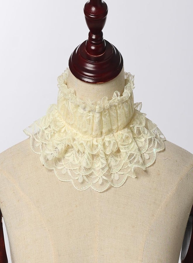 GRACEART Ruffled Detachable Collar Elizabethan Victorian Neck Ruff One Size - Image 3