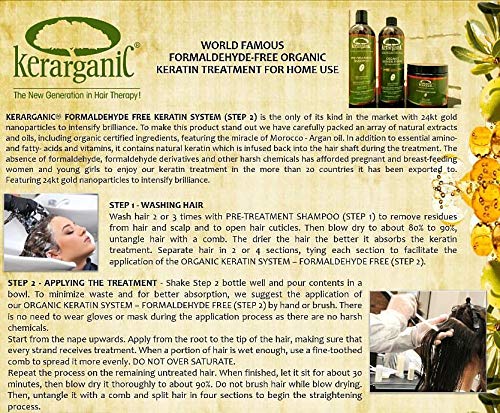 kerarganic FormaldehydeFree Organic Keratin Treatment Set 2 oz60 ml by Kerarganic Natural Ingredients that Eliminates Frizz Reduces Volume Repairs Damages - Image 5