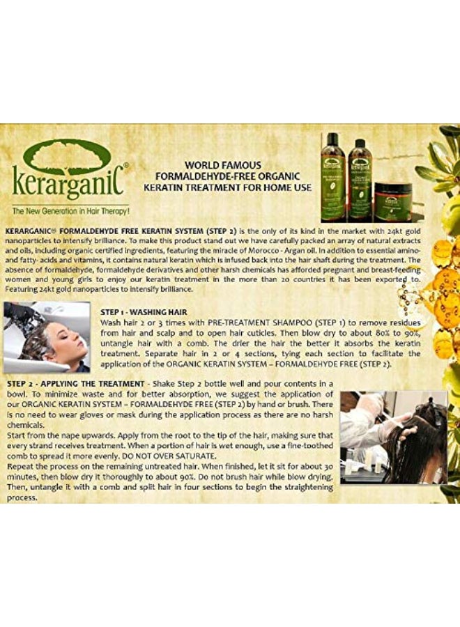 kerarganic FormaldehydeFree Organic Keratin Treatment Set 2 oz60 ml by Kerarganic Natural Ingredients that Eliminates Frizz Reduces Volume Repairs Damages - Image 4
