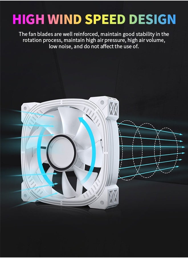 Generic - ARGB CPU Fan, Silent PC Cooler, High Heat-Resistant PBT Material with Shock-Absorbing Rubber Pad - Image 1