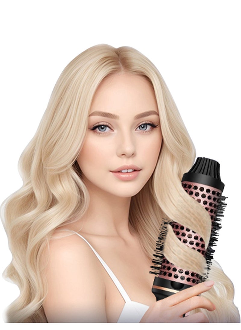 Hair Brush Hair Styling Comb Thermal Brush 1.5 Inch Fast Heated Curling Brush Tourmaline Ionic LCD Display Temperature Adjustable Black