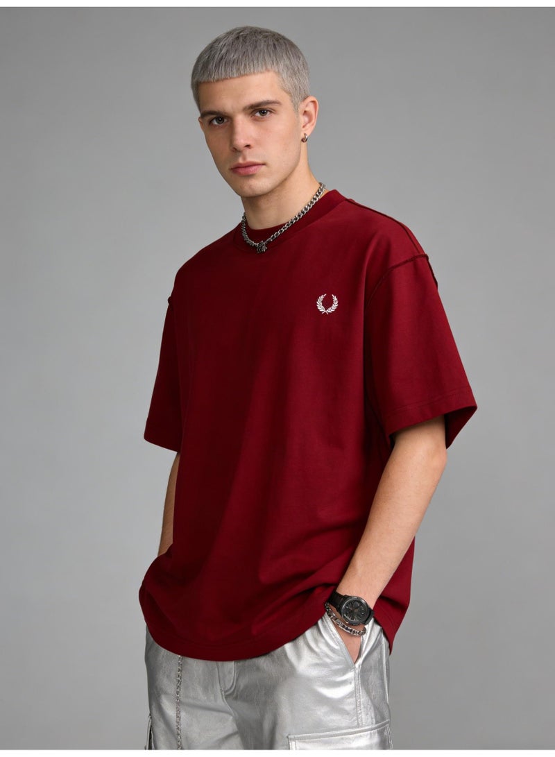فريد بيري Oversized T-shirt with LOGO, 300G heavy 100% cotton double yarn T-shirt, unisex leisure gym shirt, counter quality T-shirt, and versatile loose T-shirt in daily trend. - Image 4