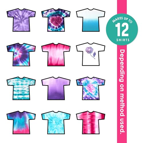 SEI S.E.I. Girly Tie Dye Kit 3 Pack: Pre-Mixed Spray Tie Dye Kit, Easy-to-Use, Non-Toxic Fabric Dye in Desert Purple, Turquoise, and Magenta - Image 3