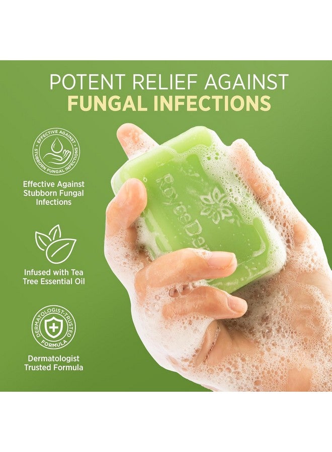 Roycederm Antifungal Antibacterial Tea Tree Soap: Antifungal Antibacterial Treatment For Face & Body Acne, Athlete'S Foot, Tinea, Folliculitis Ringworm Jock Itch (Pack Of 1) - Image 2