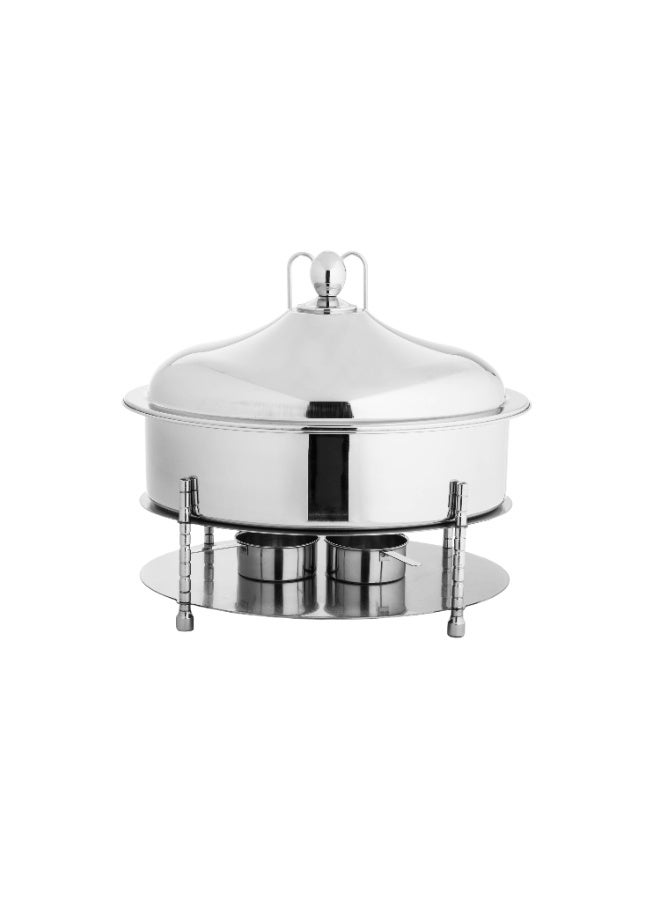 Maxima Oval Stainless Steel Chaffing Dish with Lid 8 Liter - Image 3
