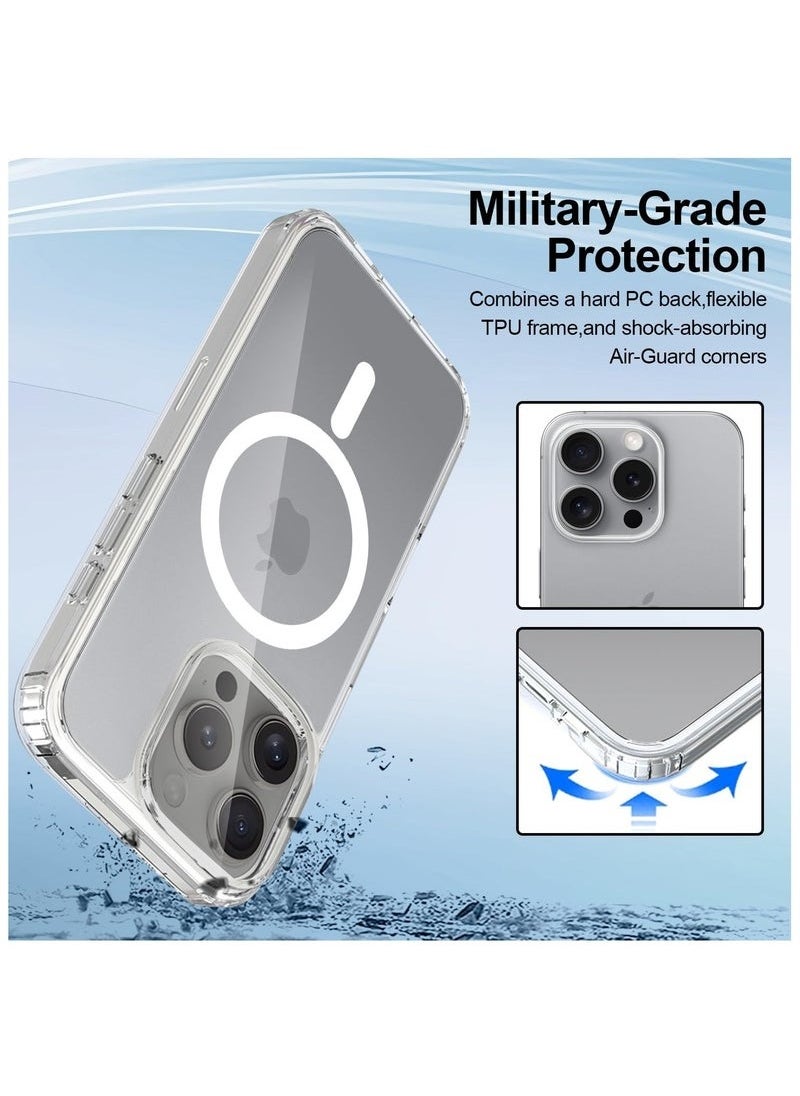 URBBKING - Case Cover for iPhone 16 Pro Max 6.9inch, Compatible with MagSafe, Scratch-Resistant Back, Anti-Scratch Clear Back Magnetic Phone Cover - Image 1