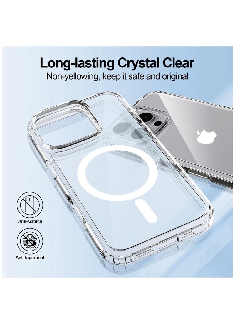 URBBKING - Case Cover for iPhone 16 Pro Max 6.9inch, Compatible with MagSafe, Scratch-Resistant Back, Anti-Scratch Clear Back Magnetic Phone Cover - Image 1