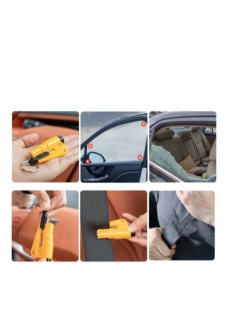 Generic Window Breaker Seatbelt Cutter Keychain, 3 in 1 Glass Breaker and Seatbelt Cutter with Survival Whistle Emergency Keychain Car Escape Tool Applicable to All Cars  - Image 4