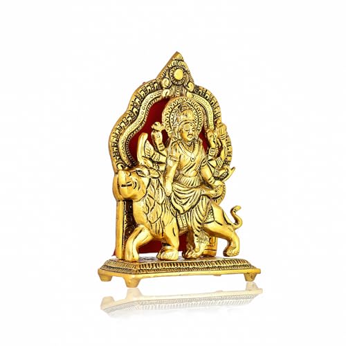 CraftVatika Maa Durga Idol sherawali MATA Murti Goddess for Pooja Room, Home, Office Temple Mandir Decor Showpiece, Gift Items - Image 4