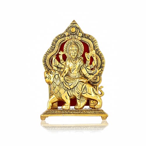 CraftVatika Maa Durga Idol sherawali MATA Murti Goddess for Pooja Room, Home, Office Temple Mandir Decor Showpiece, Gift Items - Image 3
