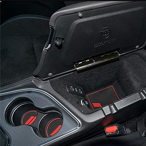 Mekar 11pcs/Set Cup Door Center Console Liner Insert Compatible for Dodge Challenger 2015 2016 2017 2018 2019 2020 Interior Accessories Custom(Red) - Image 4