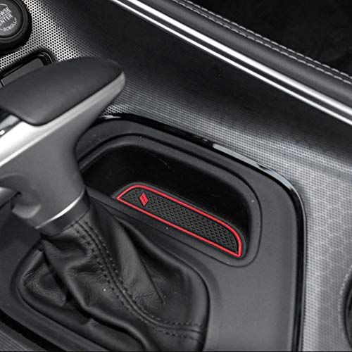 Mekar 11pcs/Set Cup Door Center Console Liner Insert Compatible for Dodge Challenger 2015 2016 2017 2018 2019 2020 Interior Accessories Custom(Red) - Image 5