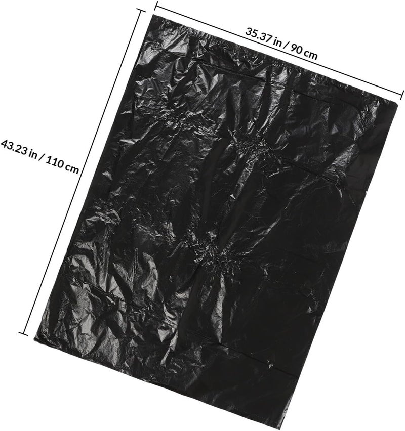 LABRIMP Black Garbage Bags 25pcs 90x110cm Thick 2.5mil Heavy Duty Trash Bags for Bathroom Bedroom Kitchen Office Waste Disposal - Image 2