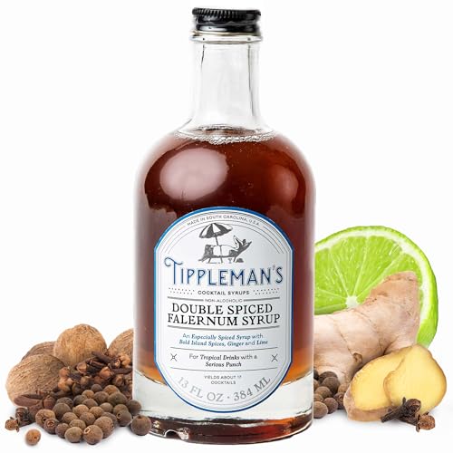 Tippleman's Double Spiced Falernum Syrup - Craft Cocktail Mixer - All Natural Complex Cocktail Bar Syrup for Tropical or Spiced Cocktails - Makes 17 Cocktails - Image 1
