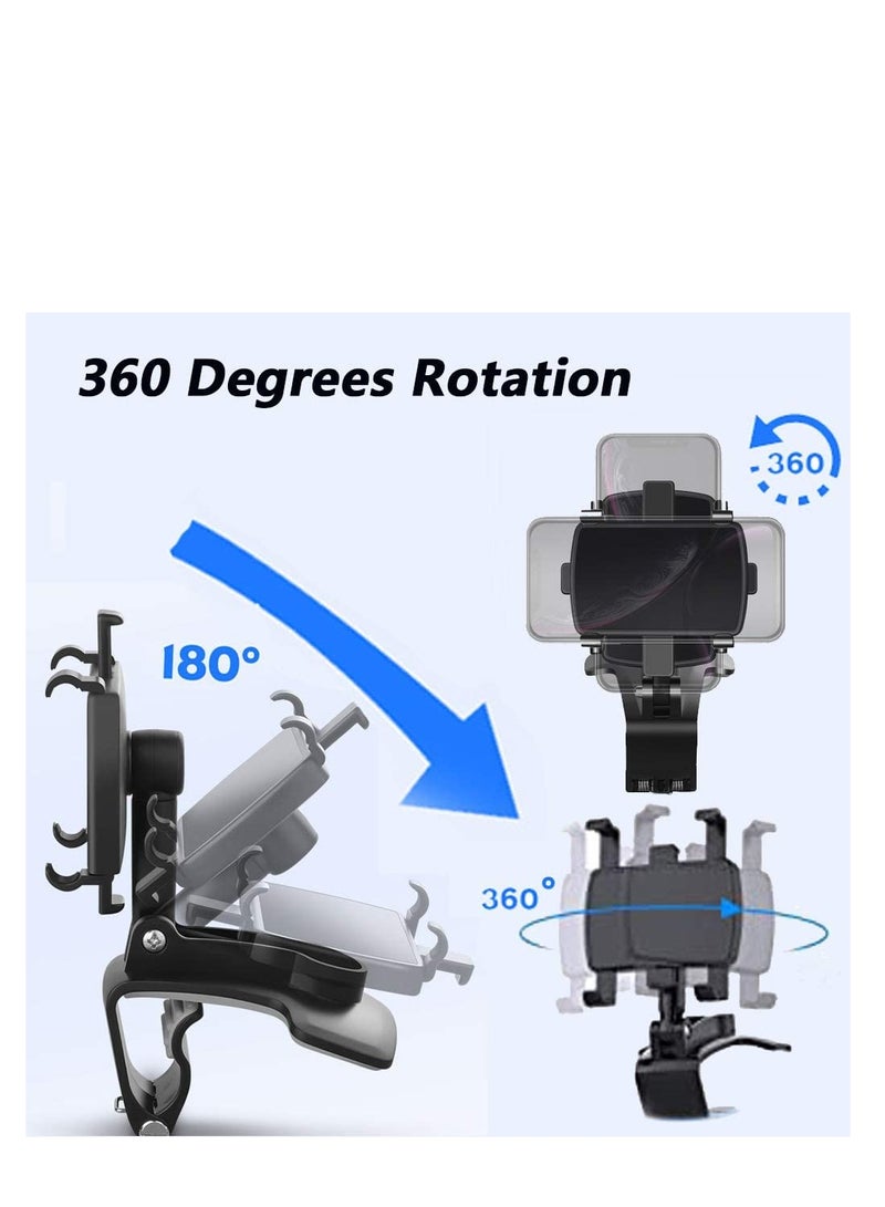 Excefore Car Phone Mount 360 Degree Rotation Dashboard Cell Phone Holder for Car Clip Mount Stand Suitable for 4 to 7 inch Smartphones - Image 5