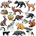 Gemini&Genius GeminiGenius 16PCS Woodland Animal Baby Toys Soild Plastic Forest Animals Educational Toy Figures Cake Toppers Cupcake Toppers and Gifts for Kids - Image 2