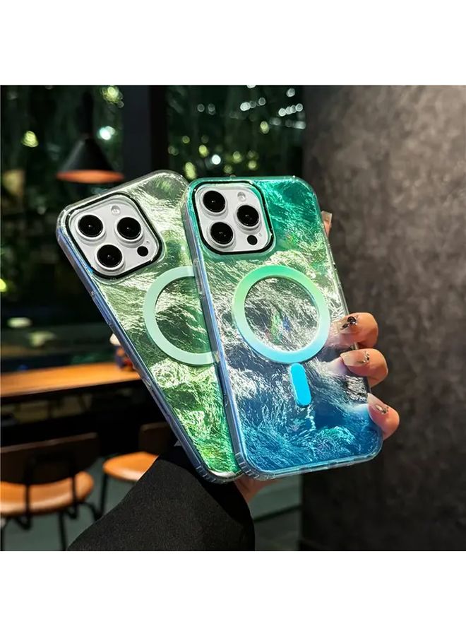 Glacier Pattern Designed Case For iPhone 15 Plus Cute Beautiful Pink Color - Image 3
