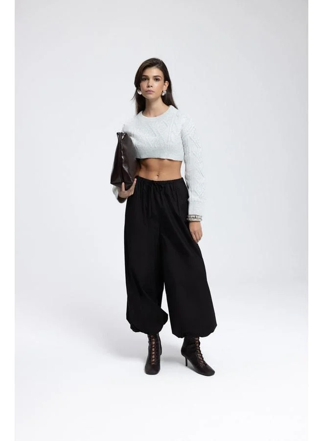 MAI STUDIOS CO. Mohan Grey Crop Sweater.