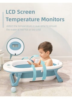 Foldable Baby Bathtub with Bathtub Cushion & Temperature Monitor, Anti Slip Pads Design, Portable Safe Shower Basin with Cushion Pad Bathing Tub Infant Shower Tub 0M+ - pzsku/ZB3665FD943A0BE5C60AAZ/45/_/1718285928/3d0f779e-11c6-47f3-a836-564dabce83c7