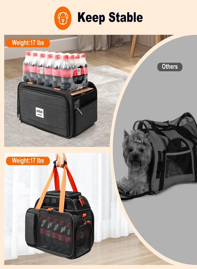 pidipiti 17x12.5x8.5 TSA Approved Expandable pet Carrier for Extra-Small Dog Under 6 lbs,Small-Medium cat Under 8 lbs,for jetblue and Other Airlines only Have 8.5'' Height Space underseat - Image 5