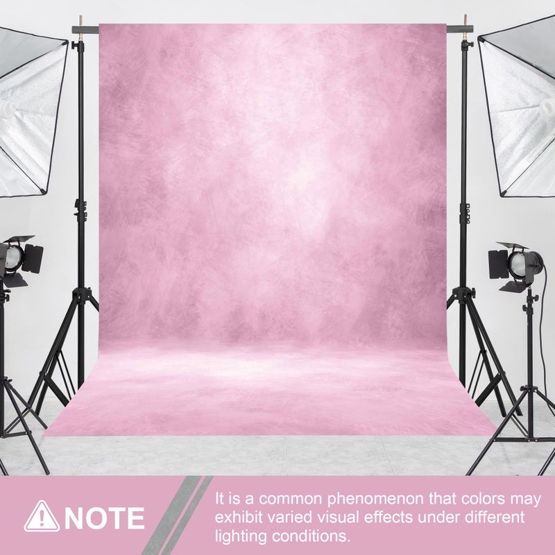 Haboke Abstract Professional Photography Backdrop for Portrait Photo Props Booth Background Photoshoot Studio with Polyester Fabric Roller Pocket on Top (8x10ft,Light Pink,No Stand) - Image 4