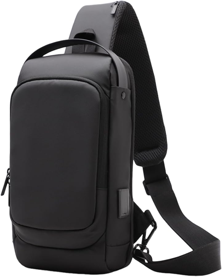 Large Capacity Anti Theft Sling Bag With USB Charging Port For Travel Sports Fitness - Image 1