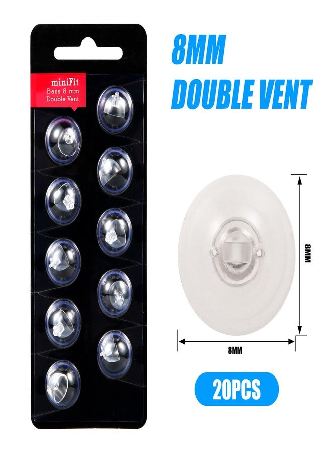 PEUTIER 2 Pack / 20pcs Hearing Aid Domes for Oticon, 8mm Replacement Domes for Oticon Universal Silicone Hearing Aid Domes Suitable for Oticon MiniFit Hearing Aid Supplies (Black) - Image 2
