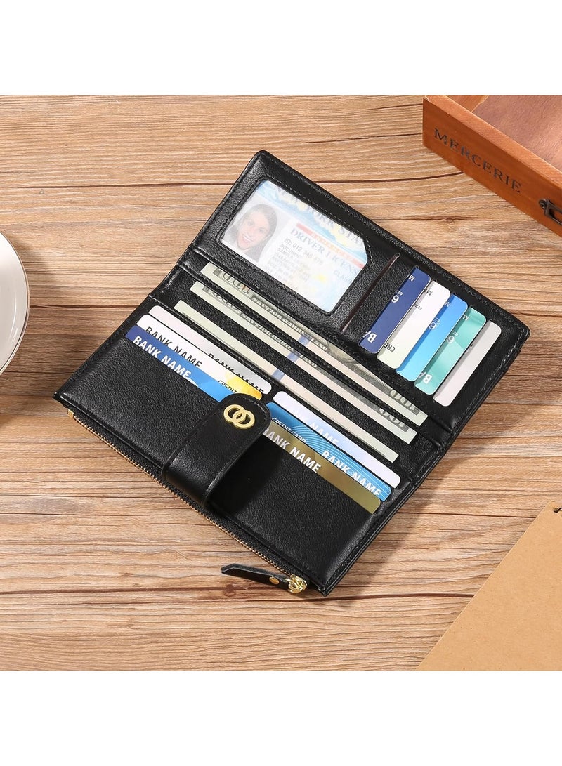 محفظة نسائية ضئيلة نحيفة ذات حافظة جلدية للبطاقات الائتمانية ذات حافظة قماشية نسائية بسحاب وجيب عملة معدنية - Image 5