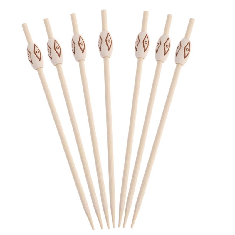 Disposable 50Pcs Cocktail Picks Food Sticks Unique Waist Drum Bead Design For Parties - Image 5